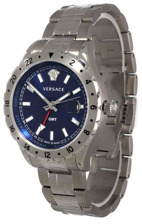 versace hellenyium gmt v1101 0015 finanzierung|Men's Hellenyium Stainless Steel Blue Dial .